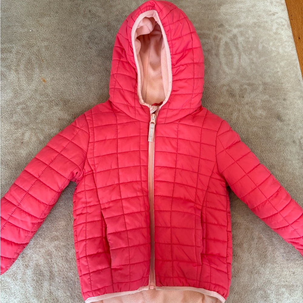 Cat & Jack Bright Pink Puffer Jacket